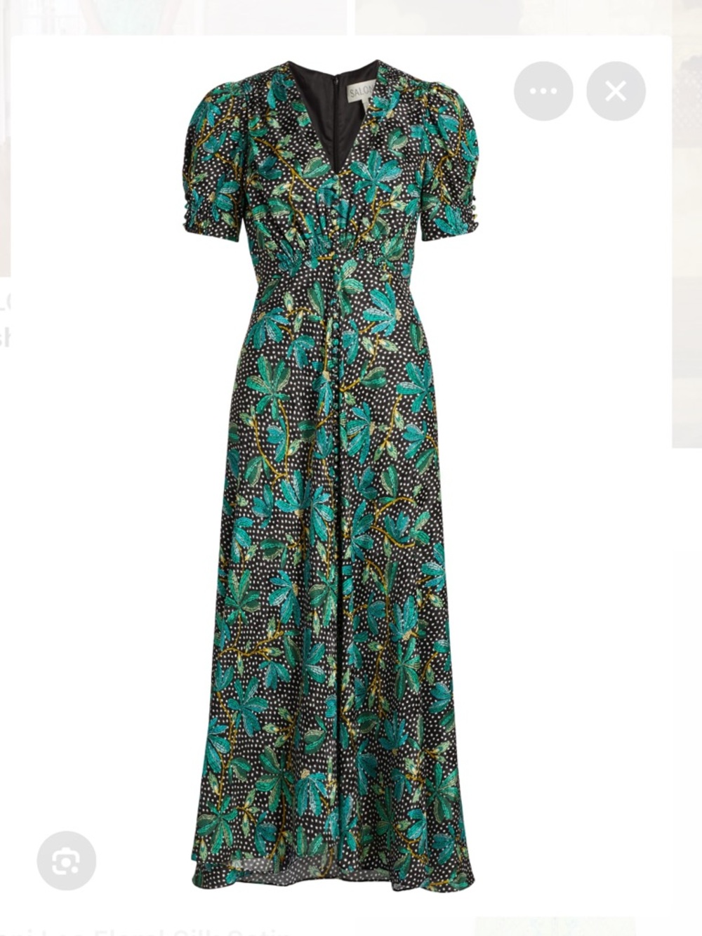 SALONI silk Lea Dress Floral Print